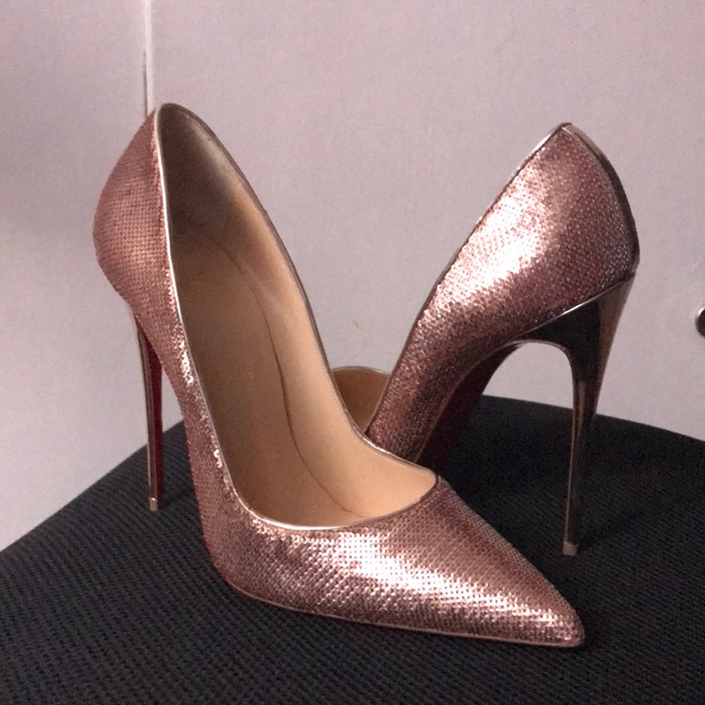 Christian Louboutin Metallic Pink Heels